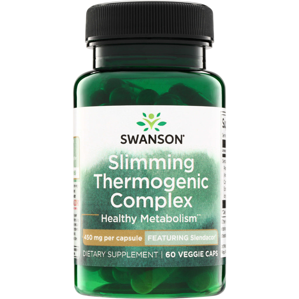 SW1826 | Swanson Slimming Thermogenic Complex, 450 mg per capsule, featuring Slendacor, 60 veggie caps bottle - Thumbnail