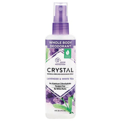 CRY009 | Spray bottle of Crystal whole body deodorant, lavender & white tea, 4 fl oz