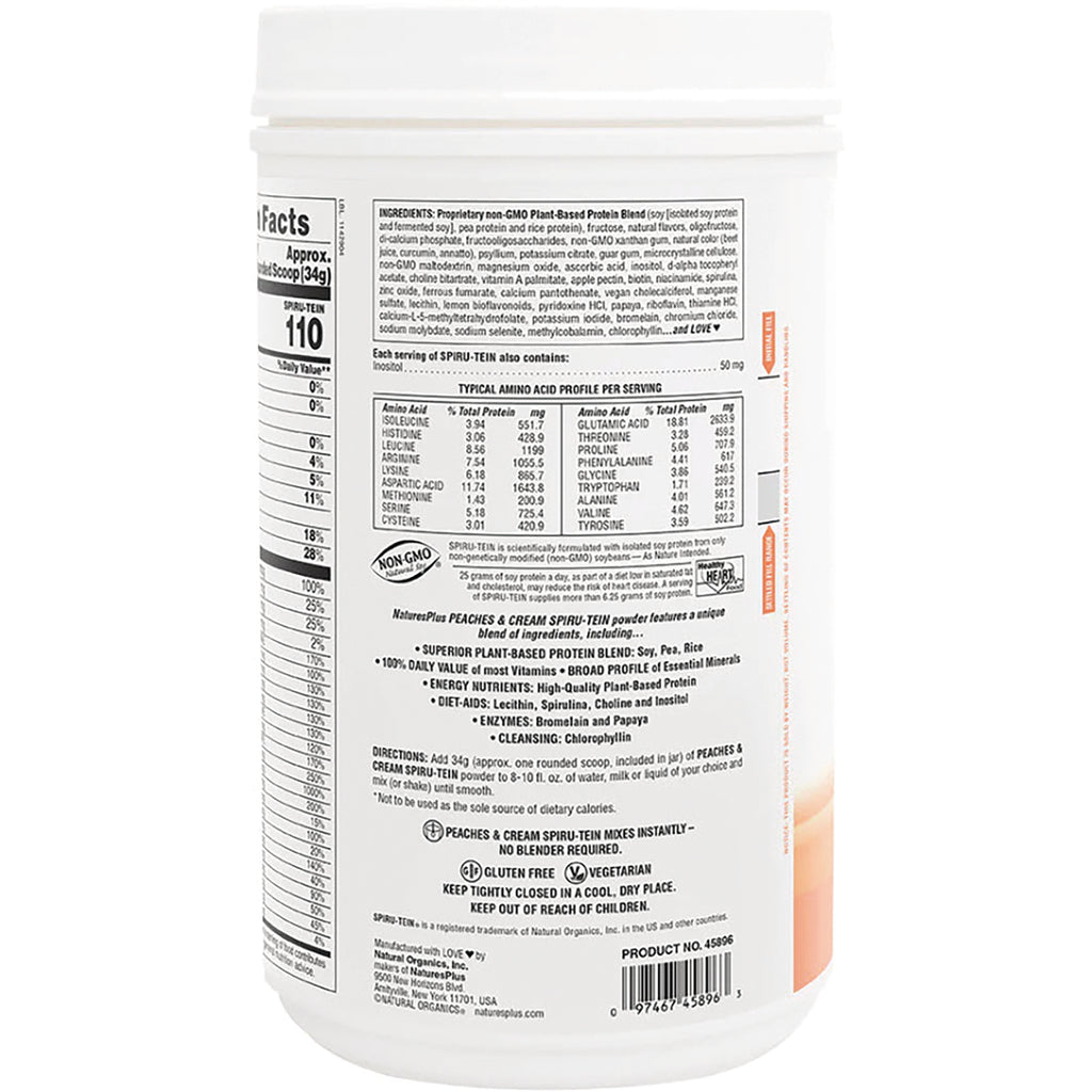 NTP087 | Back of supplement tub showing nutrition facts, ingredients and barcode - Thumbnail