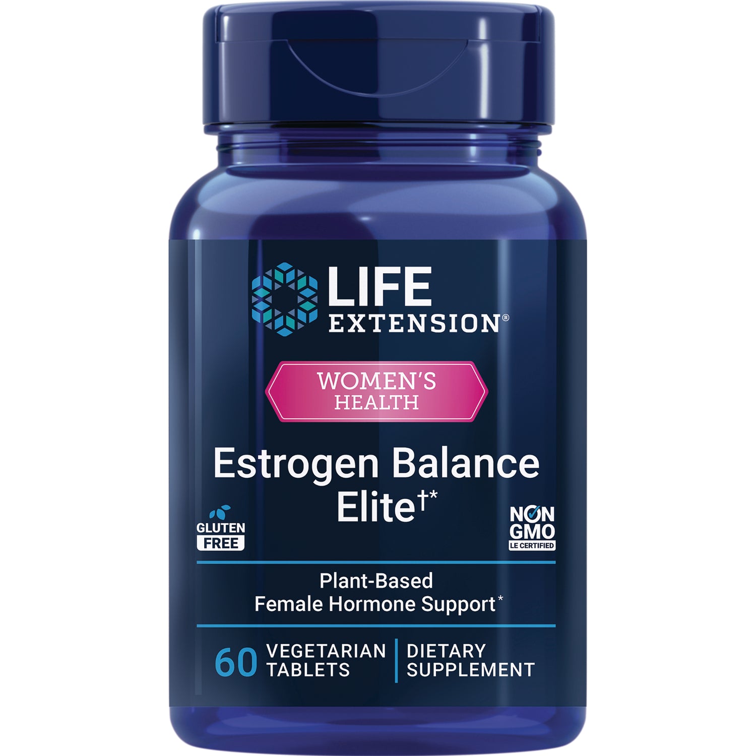 LE597 | Life Extension Estrogen Balance Elite women's health supplement, plant-based female hormone support, 60 vegetarian tablets
