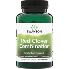 SW422 | Swanson Red Clover Combination, whole body support, herbal supplement, 100 capsules bottle front