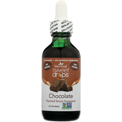 WA033 | SweetLeaf Sweet Drops Chocolate flavored stevia sweetener, 2 fl oz dropper bottle, Zero Calories, Non-GMO Verified