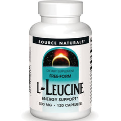 SN774 | Source Naturals Free-Form L-Leucine Energy Support, 500 mg, 120 capsules