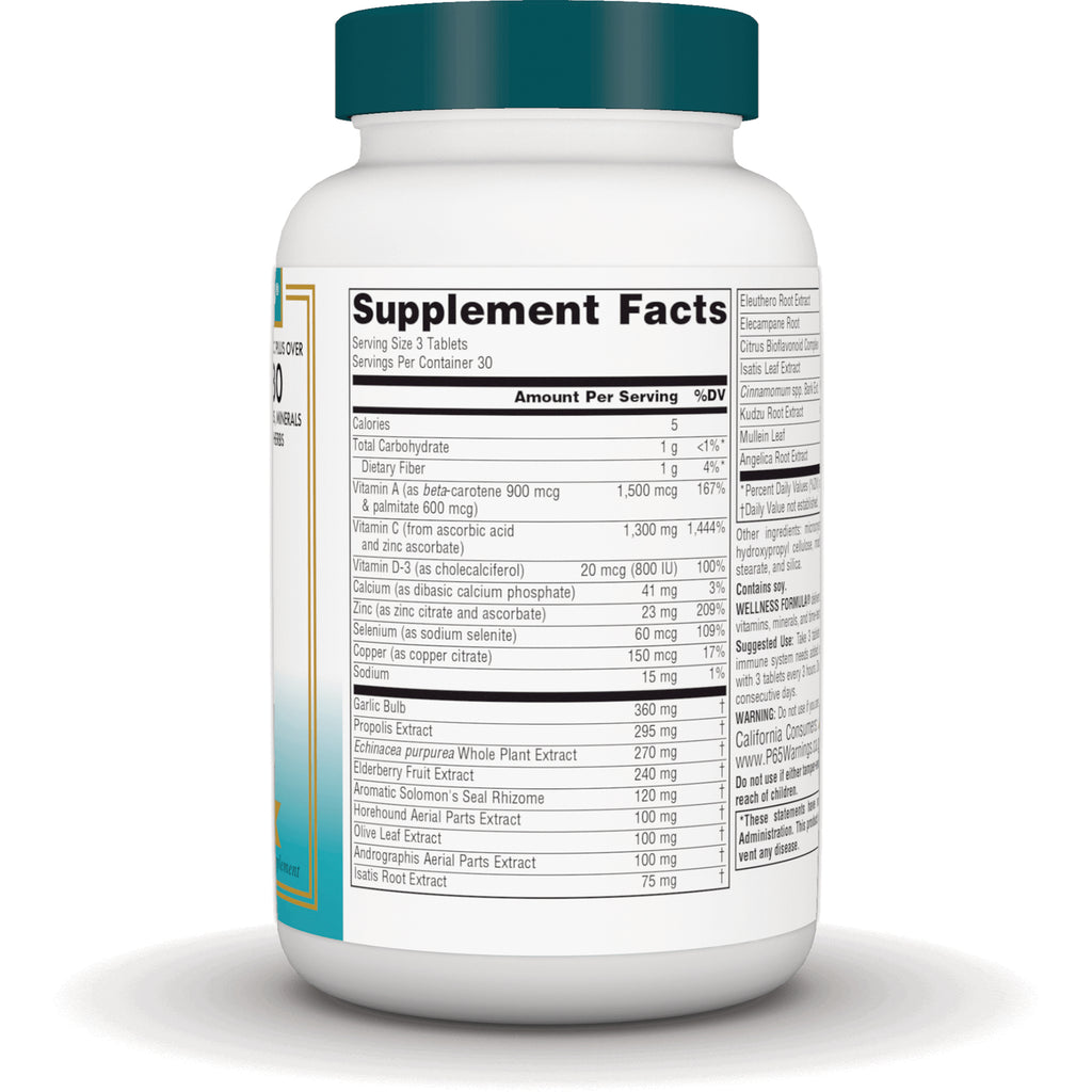 SN145 | Back of white supplement bottle showing Supplement Facts label and ingredient list - Thumbnail