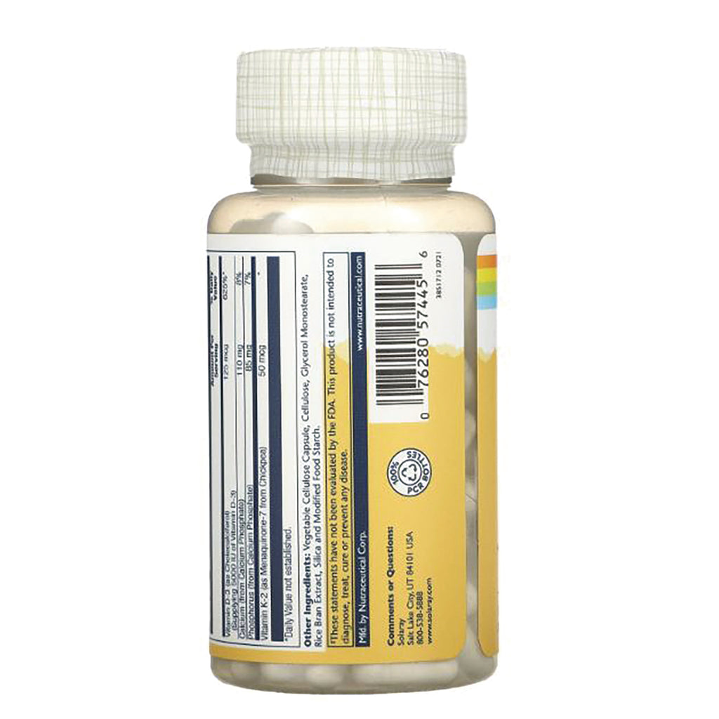 SLR470 | Back label of supplement bottle showing supplement facts panel, barcode, and yellow side label - Thumbnail