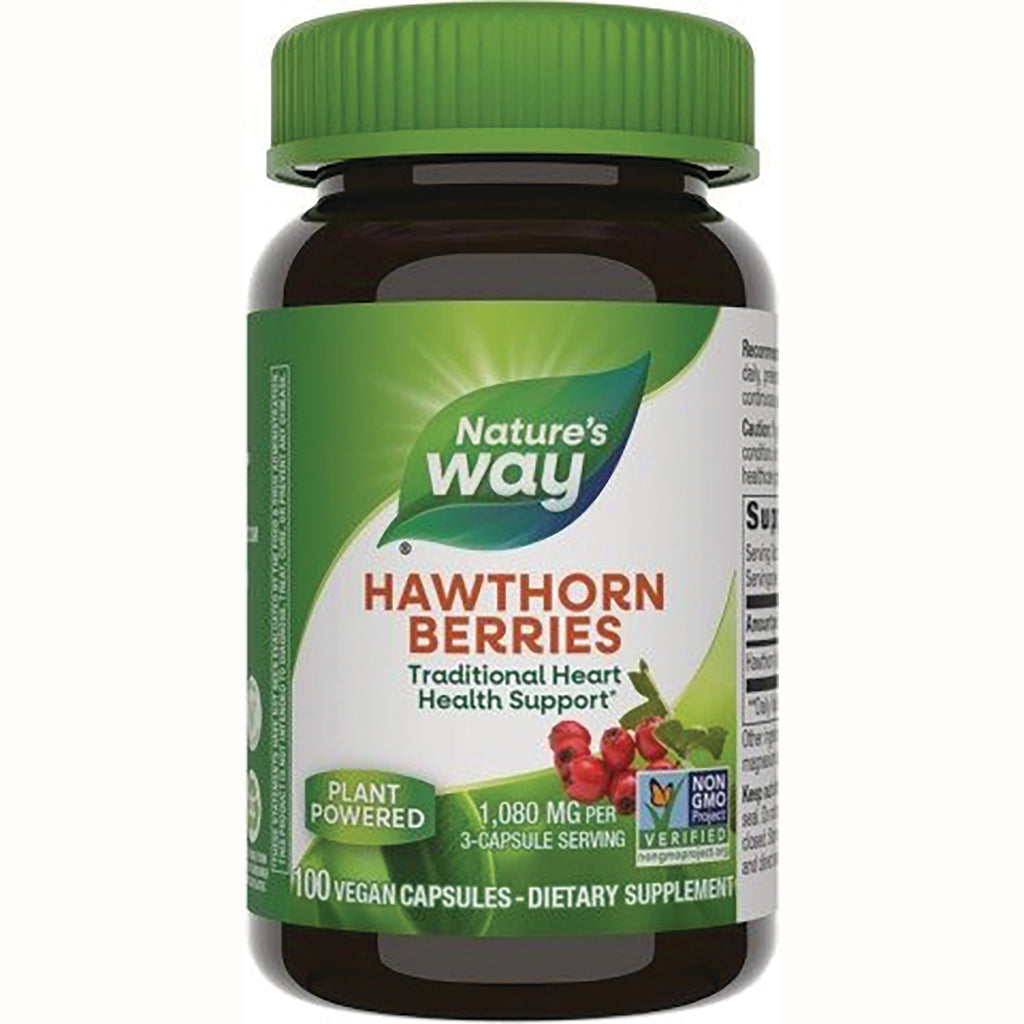 NW149 | Nature's Way Hawthorn Berries supplement bottle front label reading Hawthorn Berries Traditional Heart Health Support - Thumbnail