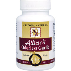 AN027 | Arizona Natural Allirich Odorless Garlic supplement bottle, \