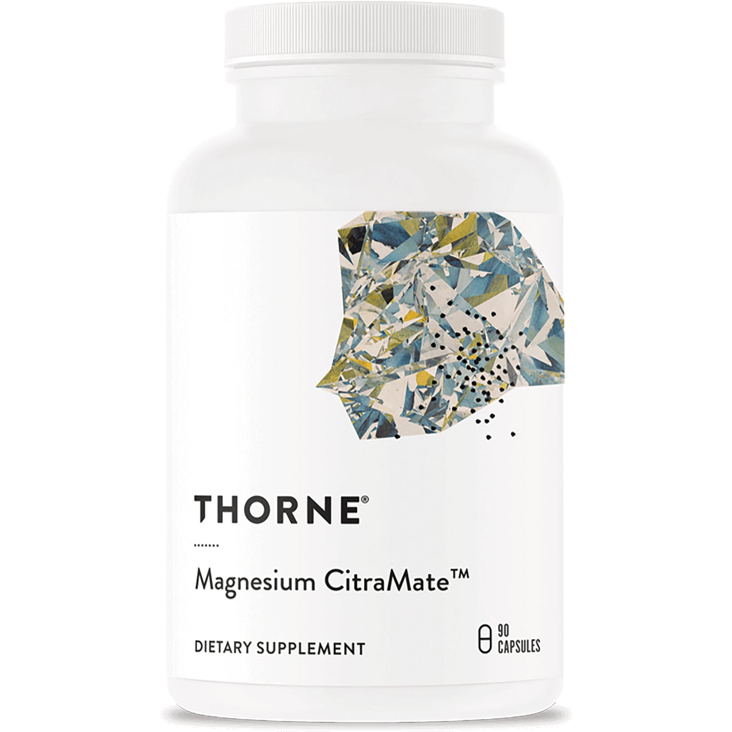 TRN011 | Thorne Magnesium CitraMate dietary supplement bottle, 90 capsules