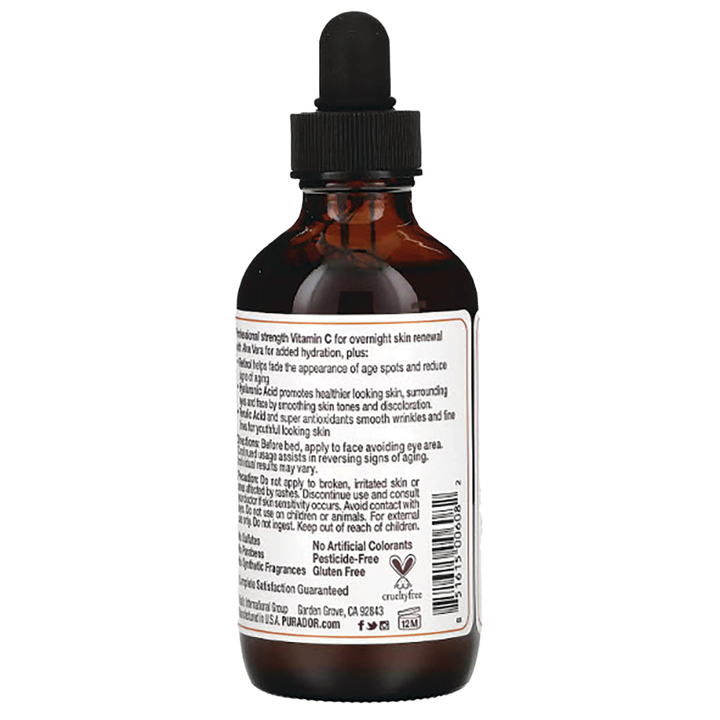 PDO007 | amber glass dropper bottle back showing label text, barcode, and ingredient information - Thumbnail
