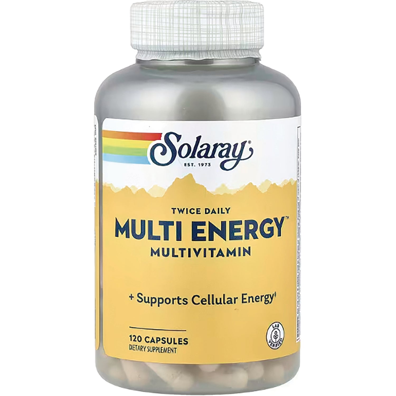SLR414 | Solaray Twice Daily Multi Energy Multivitamin, supports cellular energy, 120 capsules