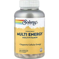 SLR414 | Solaray Twice Daily Multi Energy Multivitamin, supports cellular energy, 120 capsules