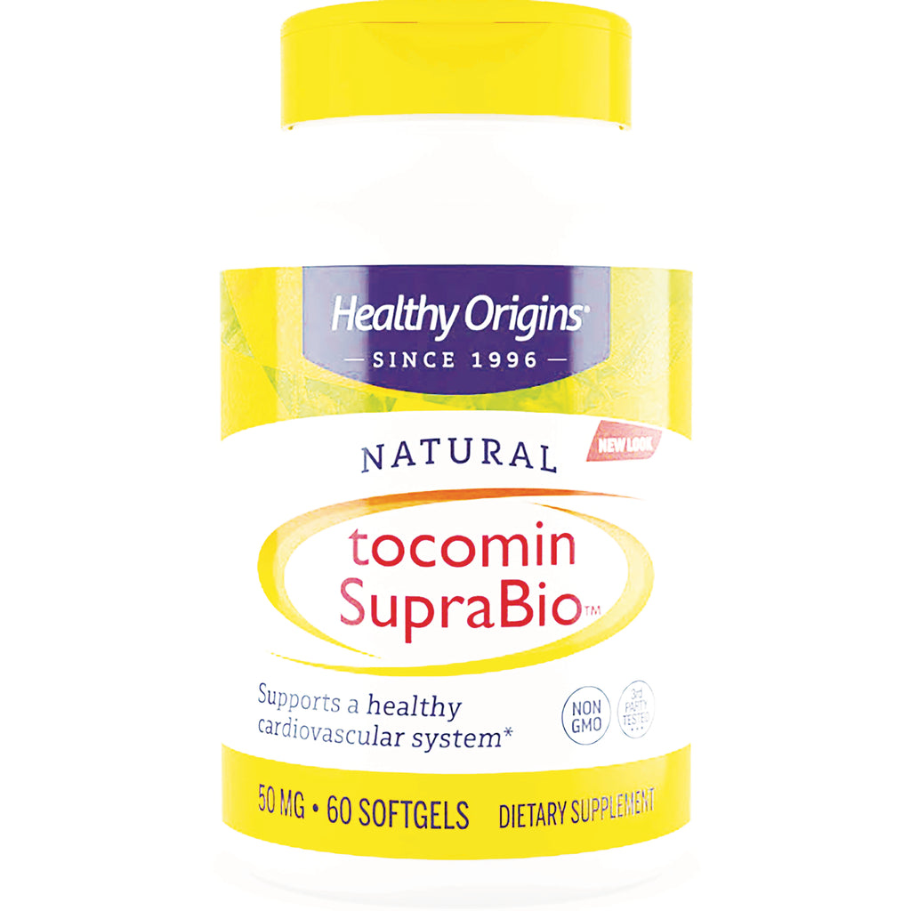 HRG004 | Healthy Origins tocomin SupraBio softgels bottle front label 50 mg 60 softgels dietary supplement - Thumbnail