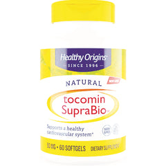 HRG004 | Healthy Origins tocomin SupraBio softgels bottle front label 50 mg 60 softgels dietary supplement
