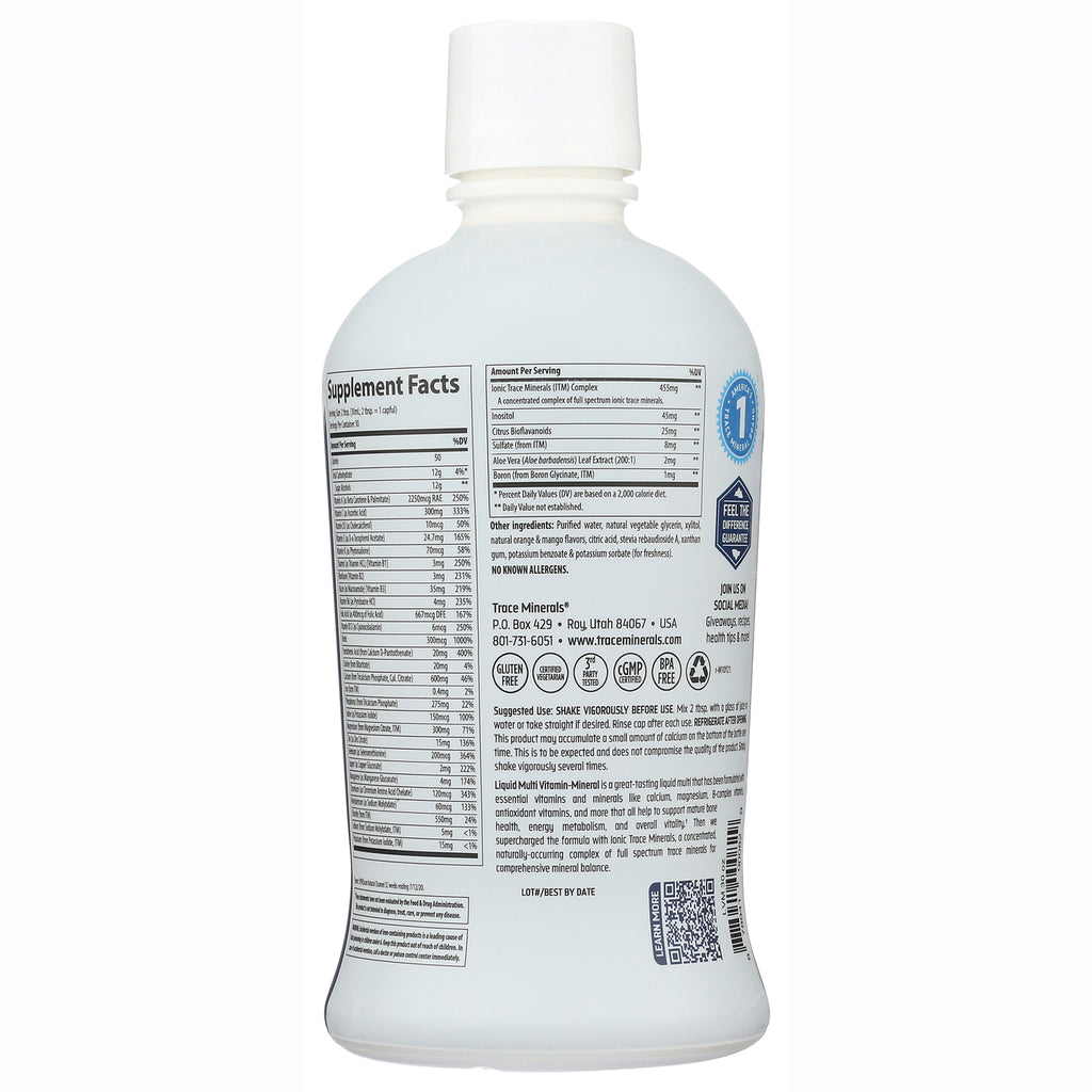 TM024 | Back of bottle showing Supplement Facts, ingredients, directions, and QR code - Thumbnail