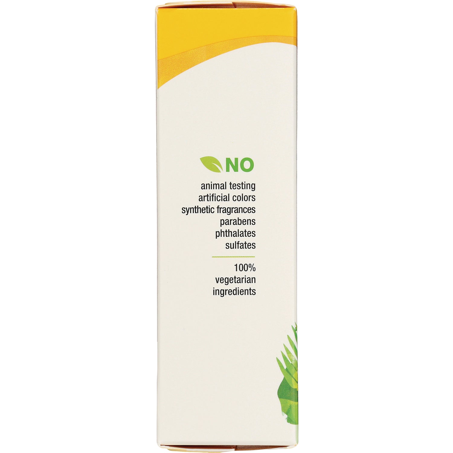 ABA069 | Back of box: NO animal testing or synthetic fragrances; 100% vegetarian ingredients