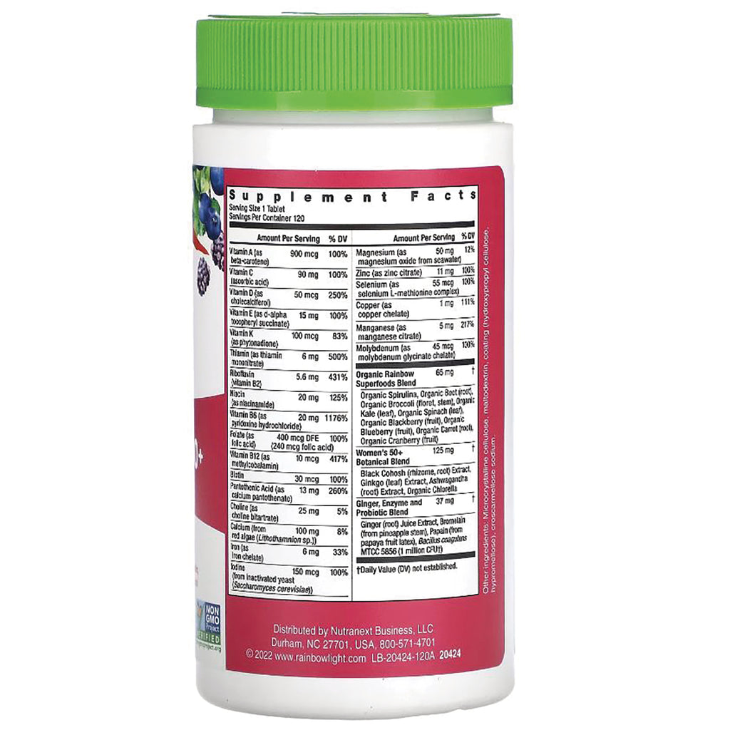 RBL163 | Back of white supplement bottle showing Supplement Facts panel and distributor text - Thumbnail