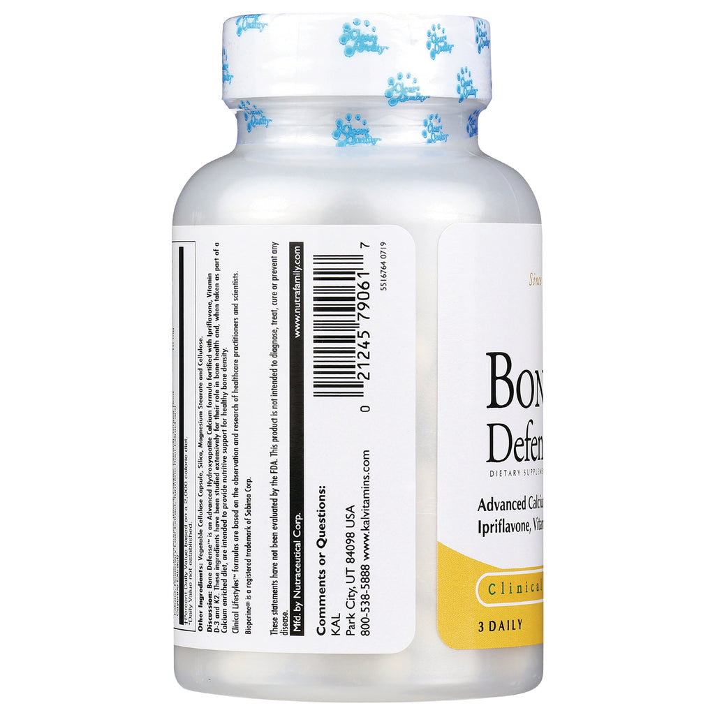 KL449 | Back label of white supplement bottle showing barcode, ingredient panel and contact info - Thumbnail