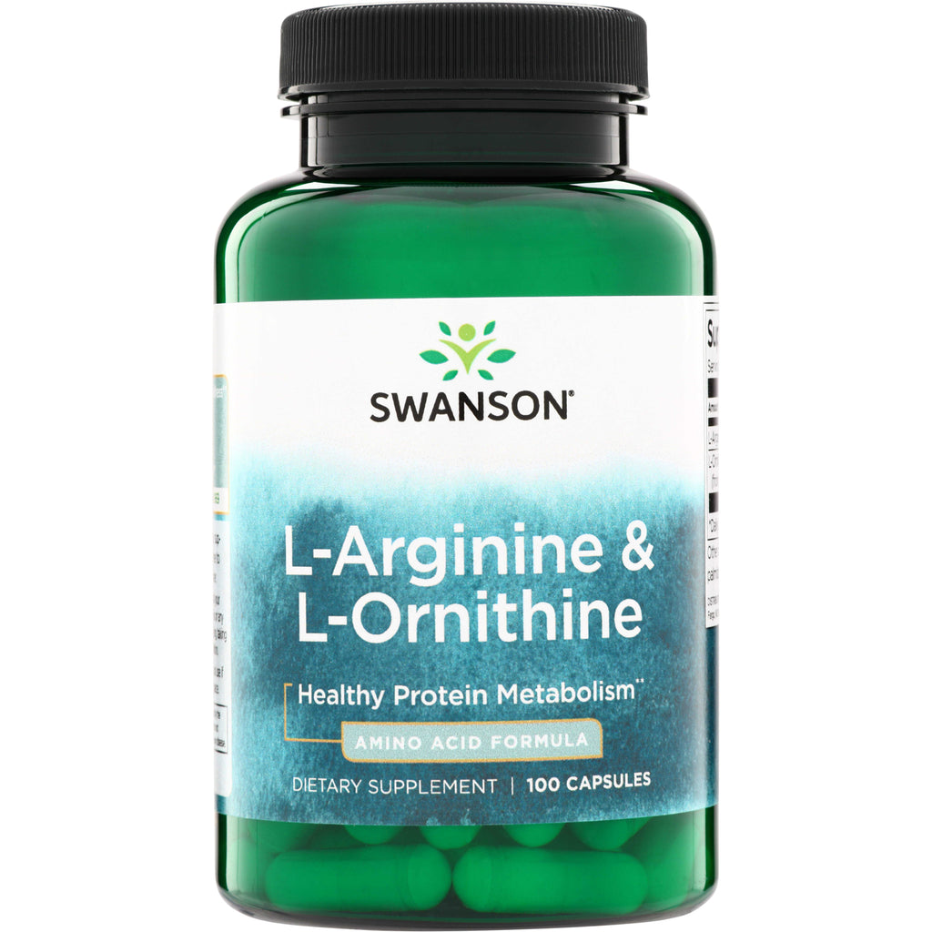 SW866 | Swanson L-Arginine & L-Ornithine Amino Acid Formula, 100 Capsules bottle - Thumbnail