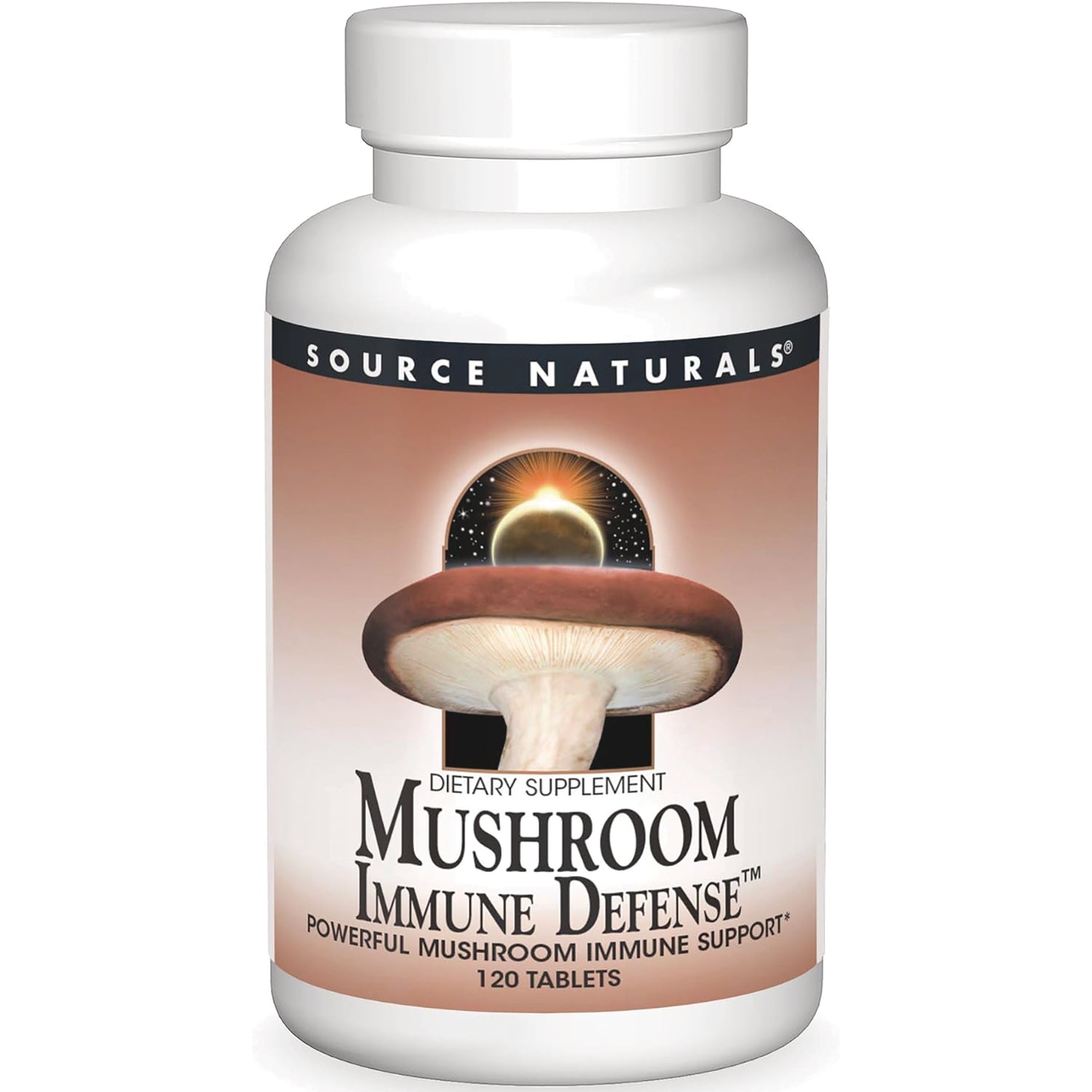 SN512 | Source Naturals Mushroom Immune Defense dietary supplement, 120 tablets