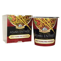 DMD004 | Dr. McDougall's Asian Entre Spicy Kung Pao Noodle cup and carton front view