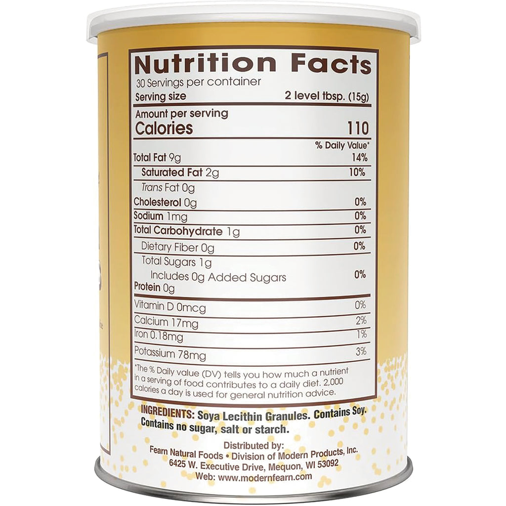 FRN003 | Nutrition facts panel and ingredient statement on back of yellow can showing calories and serving size - Thumbnail