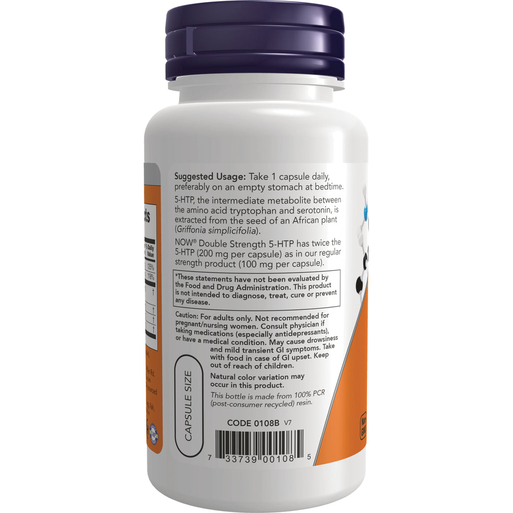 NWF165 | Back label of white supplement bottle showing suggested usage, caution, capsule size and barcode - Thumbnail