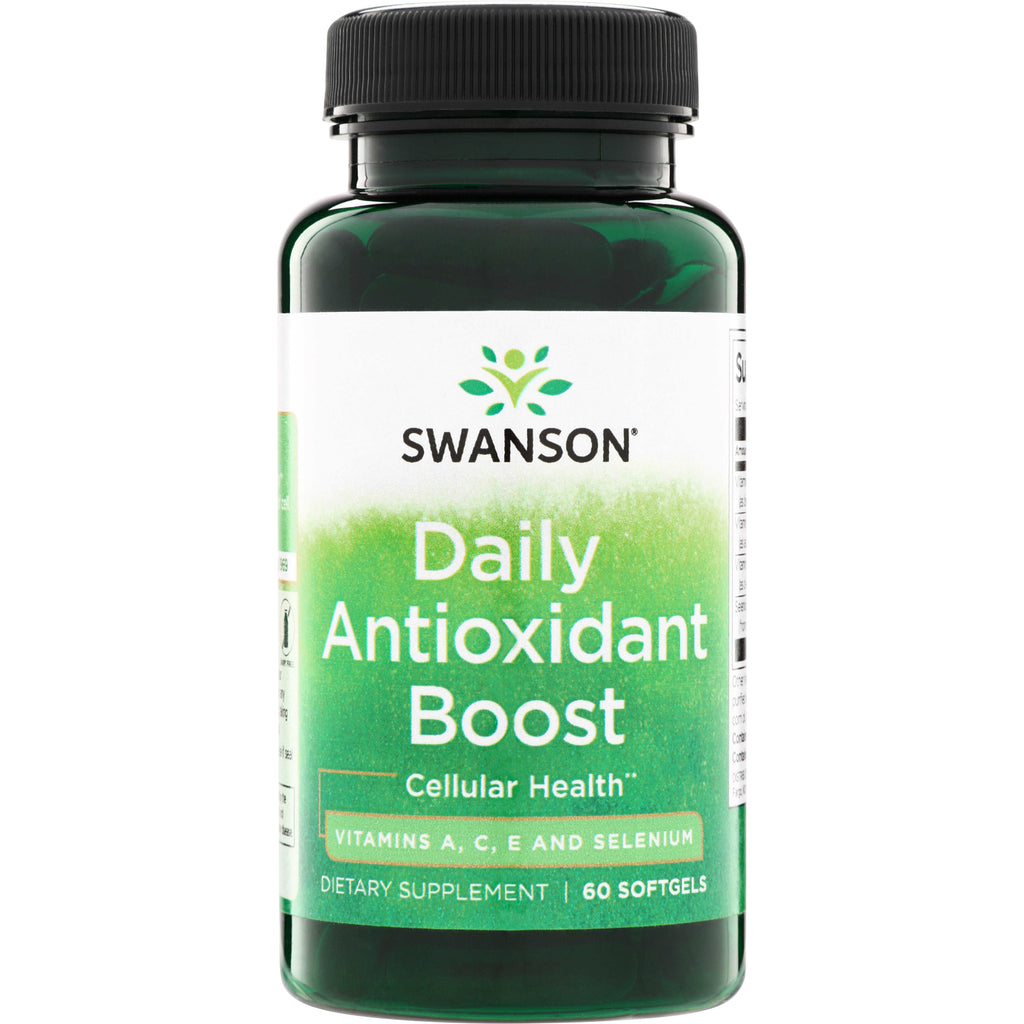 SWU1108 | Swanson Daily Antioxidant Boost supplement, 60 softgels; Vitamins A, C, E and Selenium; Cellular Health - Thumbnail