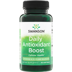 SWU1108 | Swanson Daily Antioxidant Boost supplement, 60 softgels; Vitamins A, C, E and Selenium; Cellular Health