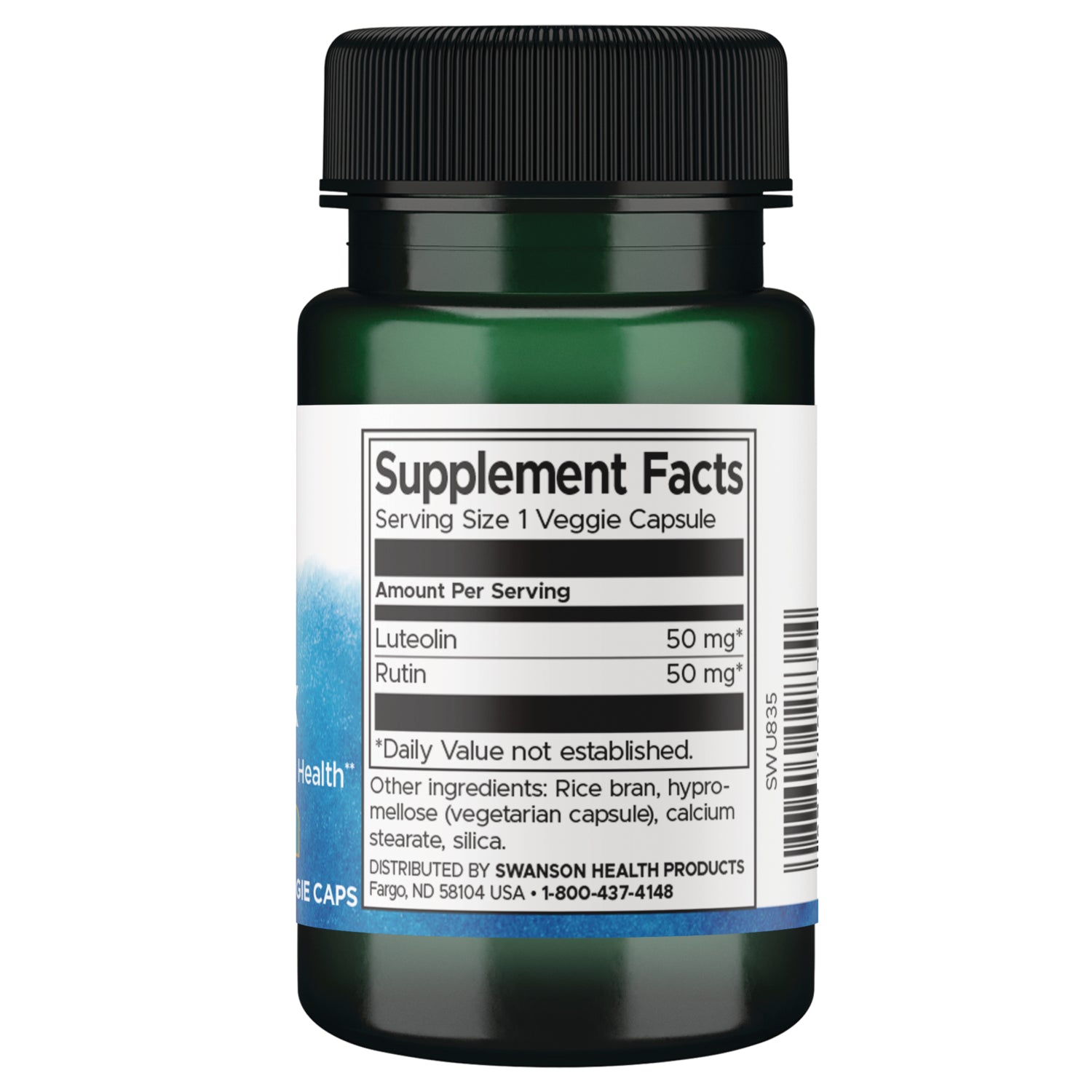 SWU835 | Back label with Supplement Facts
