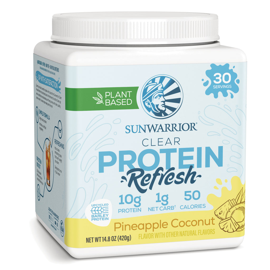 SNW050 | Sunwarrior Clear Protein Refresh, Pineapple Coconut, 14.8 oz tub, 30 servings, 10g protein - Thumbnail