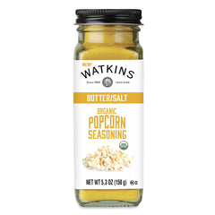 WTK035 | Watkins Butter/Salt Organic Popcorn Seasoning, 5.3 oz jar