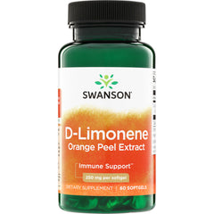 SWU409 | Swanson D-Limonene Orange Peel Extract, Immune Support, 250 mg per softgel, 60 softgels