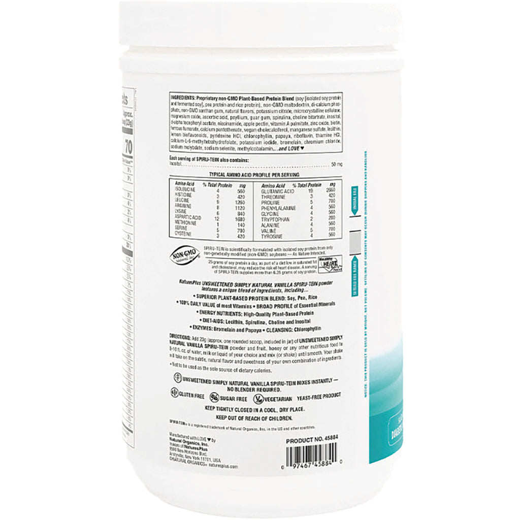 NTP086 | Back label showing ingredients, typical amino acid profile, warnings, and barcode on white supplement tub - Thumbnail