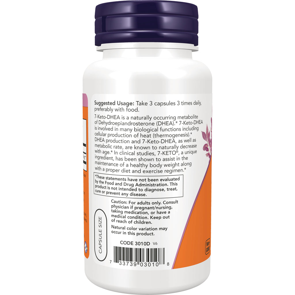 NWF459 | Back label of white supplement bottle showing suggested usage text, caution, barcode, and capsule size - Thumbnail