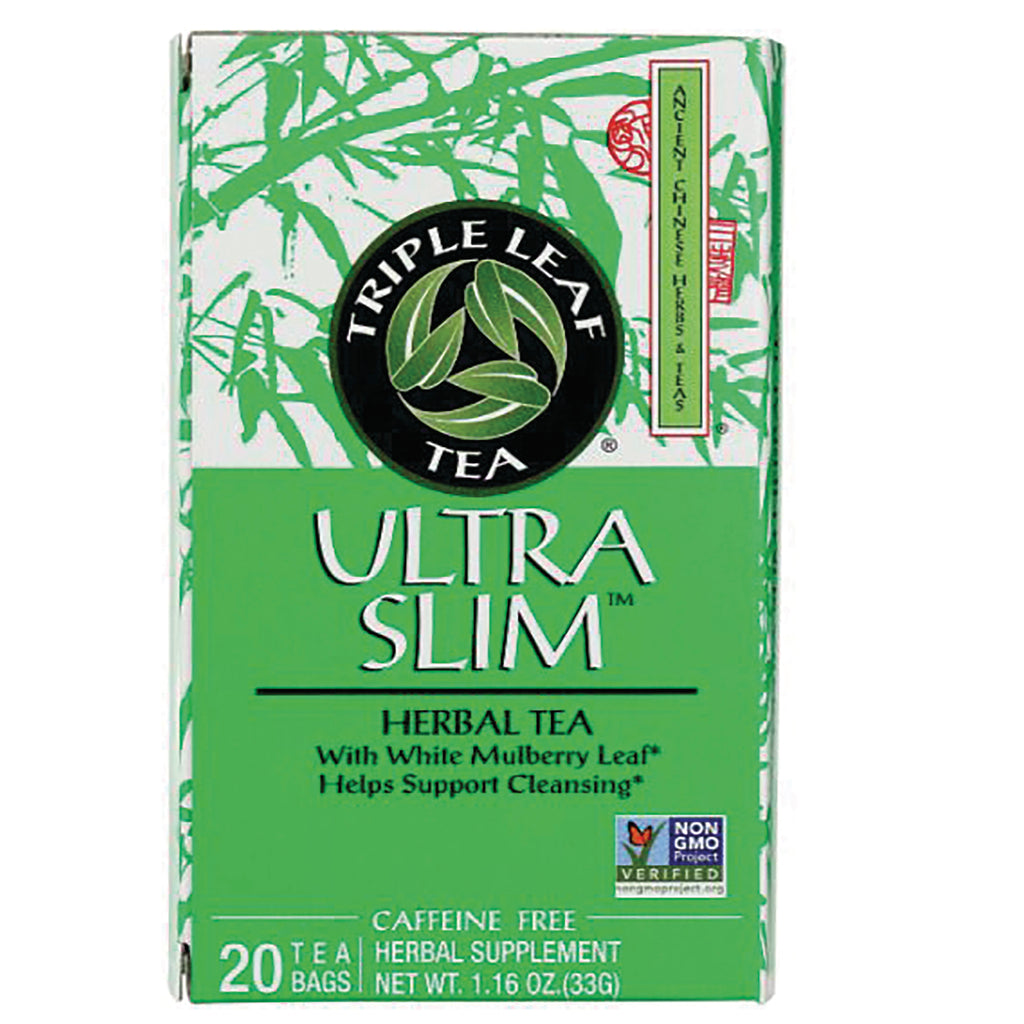 TLT009 | Triple Leaf Tea Ultra Slim herbal tea box, 20 tea bags, caffeine free, Non-GMO Project Verified - Thumbnail