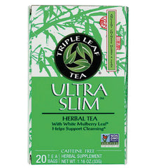 TLT009 | Triple Leaf Tea Ultra Slim herbal tea box, 20 tea bags, caffeine free, Non-GMO Project Verified