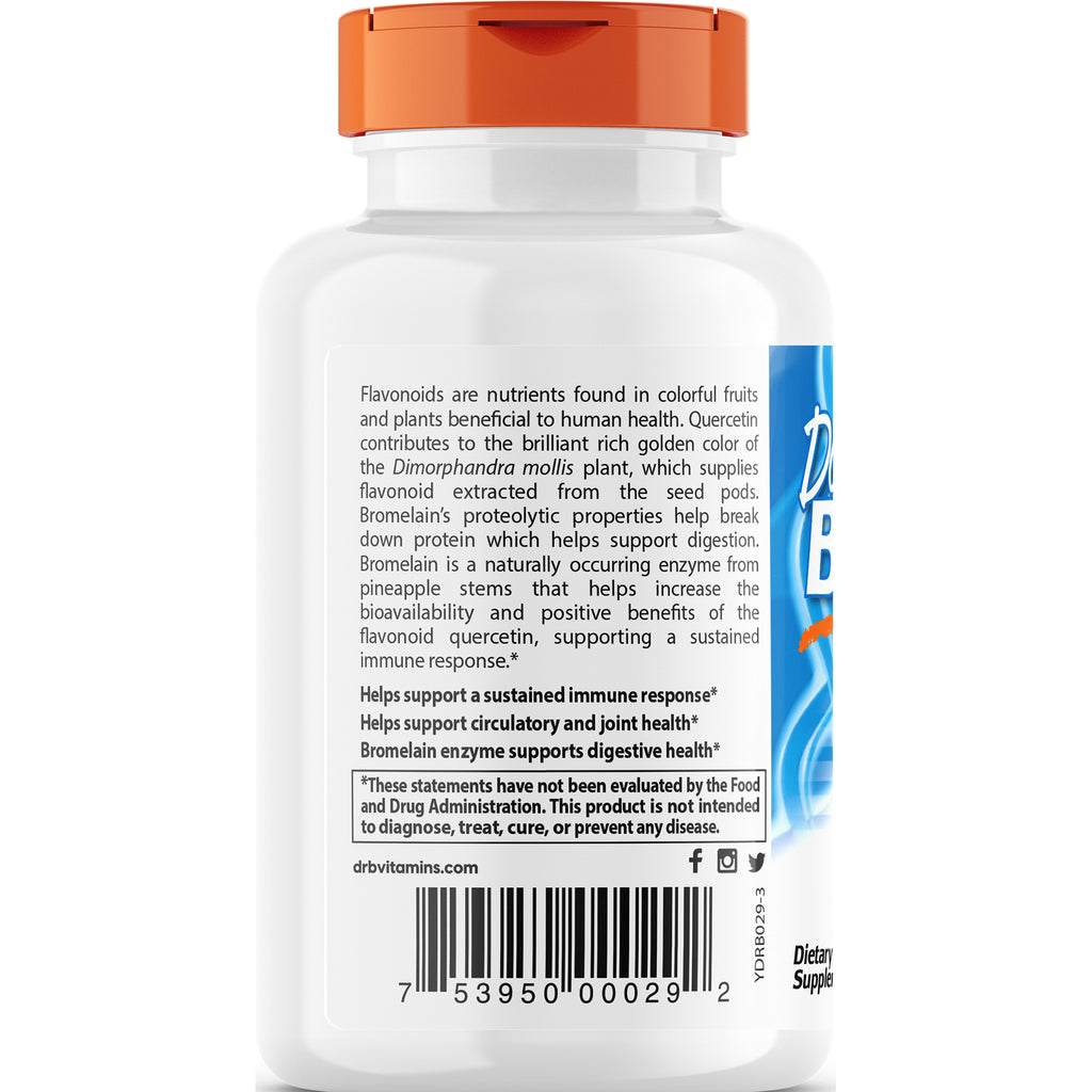 DB115 | Back label of white supplement bottle showing ingredient text, claims and barcode - Thumbnail