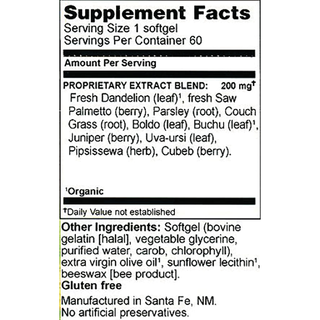 HE113 | back label showing Supplement Facts, proprietary extract blend ingredients and other ingredients, serving size 1 softgel - Thumbnail