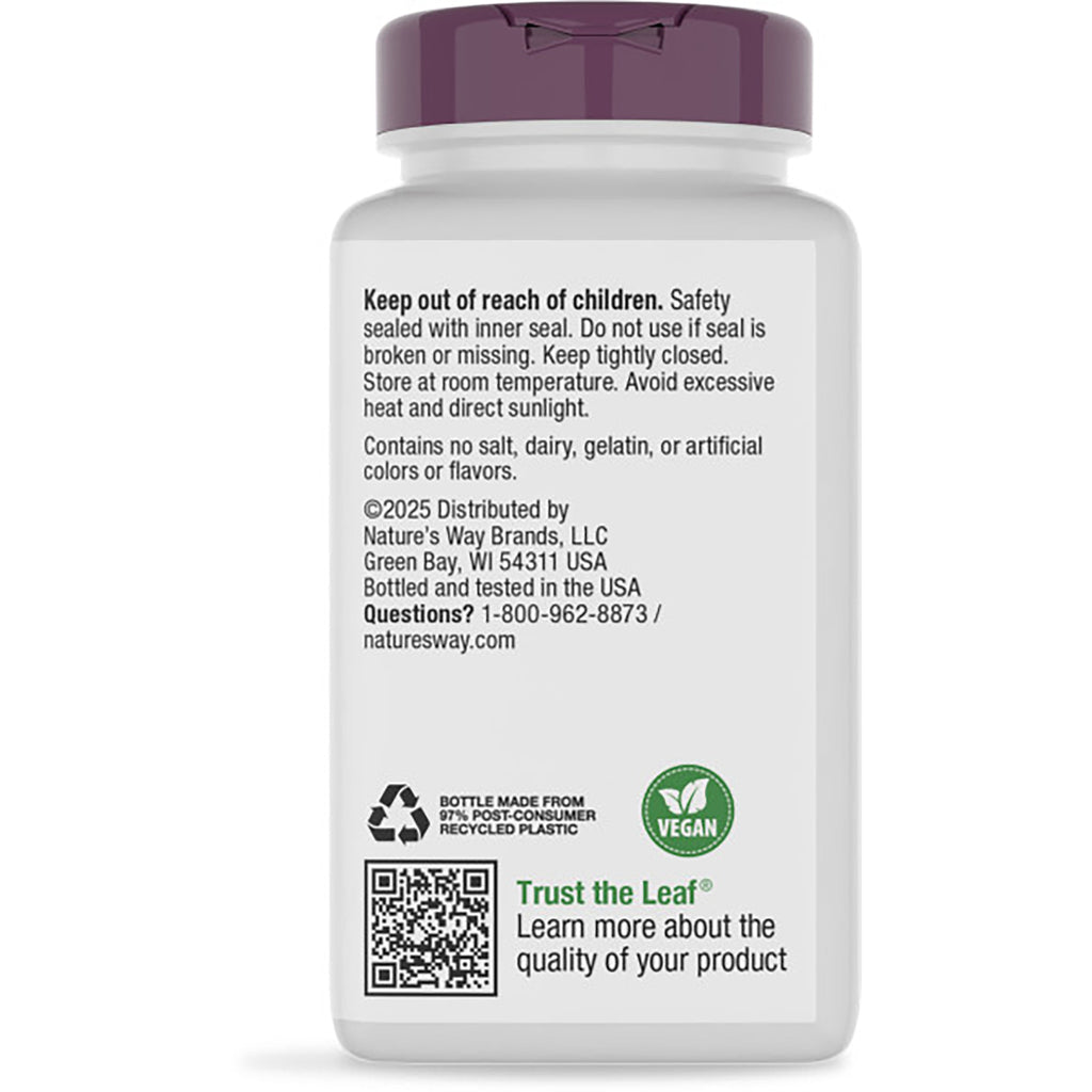 ET314 | Back label of dark supplement bottle reading Digestion Support for Sensitive Stomachs with barcode and ingredient text - Thumbnail