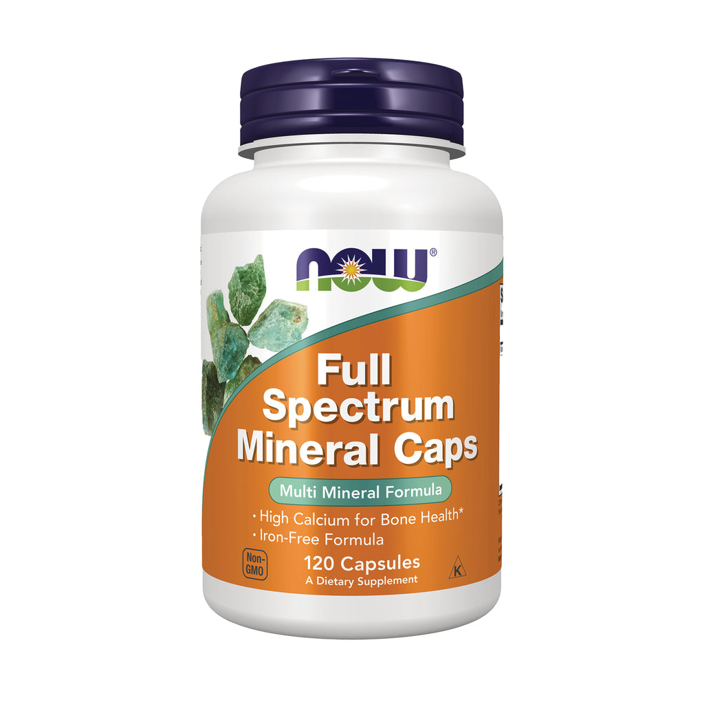 NWF674 | NOW Full Spectrum Mineral Caps bottle, multi mineral formula, 120 capsules - Thumbnail