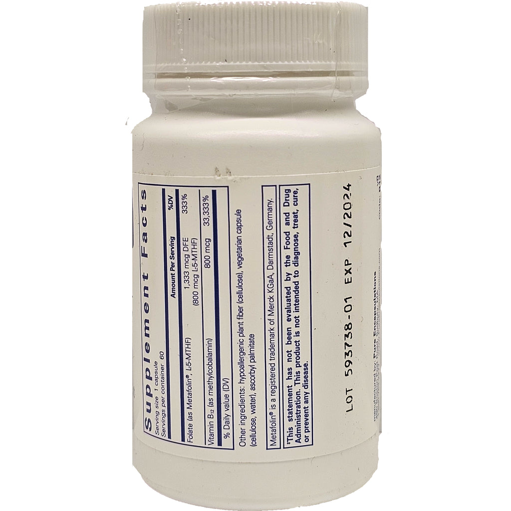 PRN012 | back of white supplement bottle showing Supplement Facts panel and lot number LOT 593738-01 EXP 12/2024 - Thumbnail