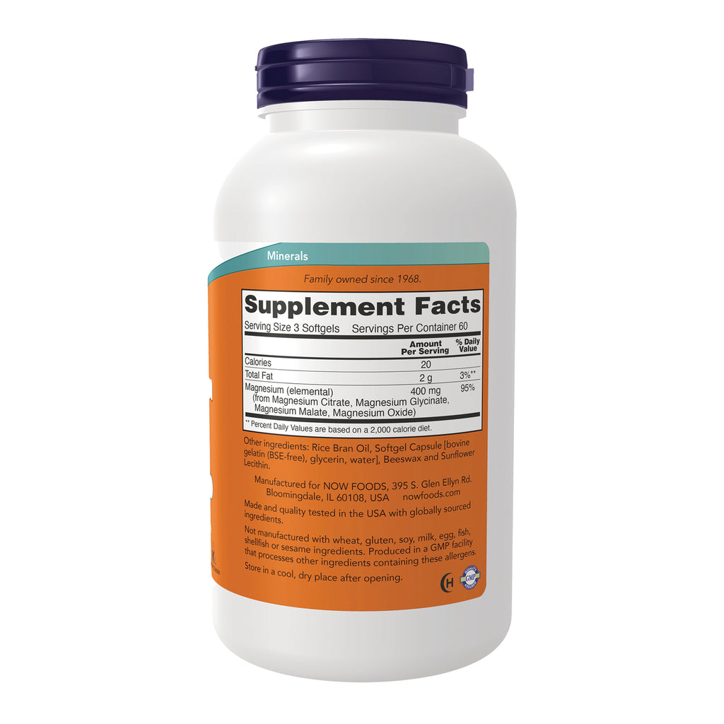 NWF438 | Back of white supplement bottle with orange label showing Supplement Facts - Thumbnail