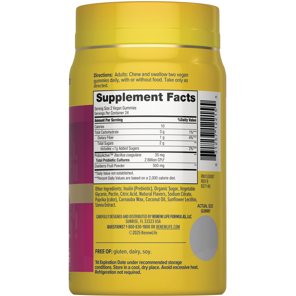 RNL247 | back of clear supplement bottle showing Supplement Facts panel and distributor information - Thumbnail