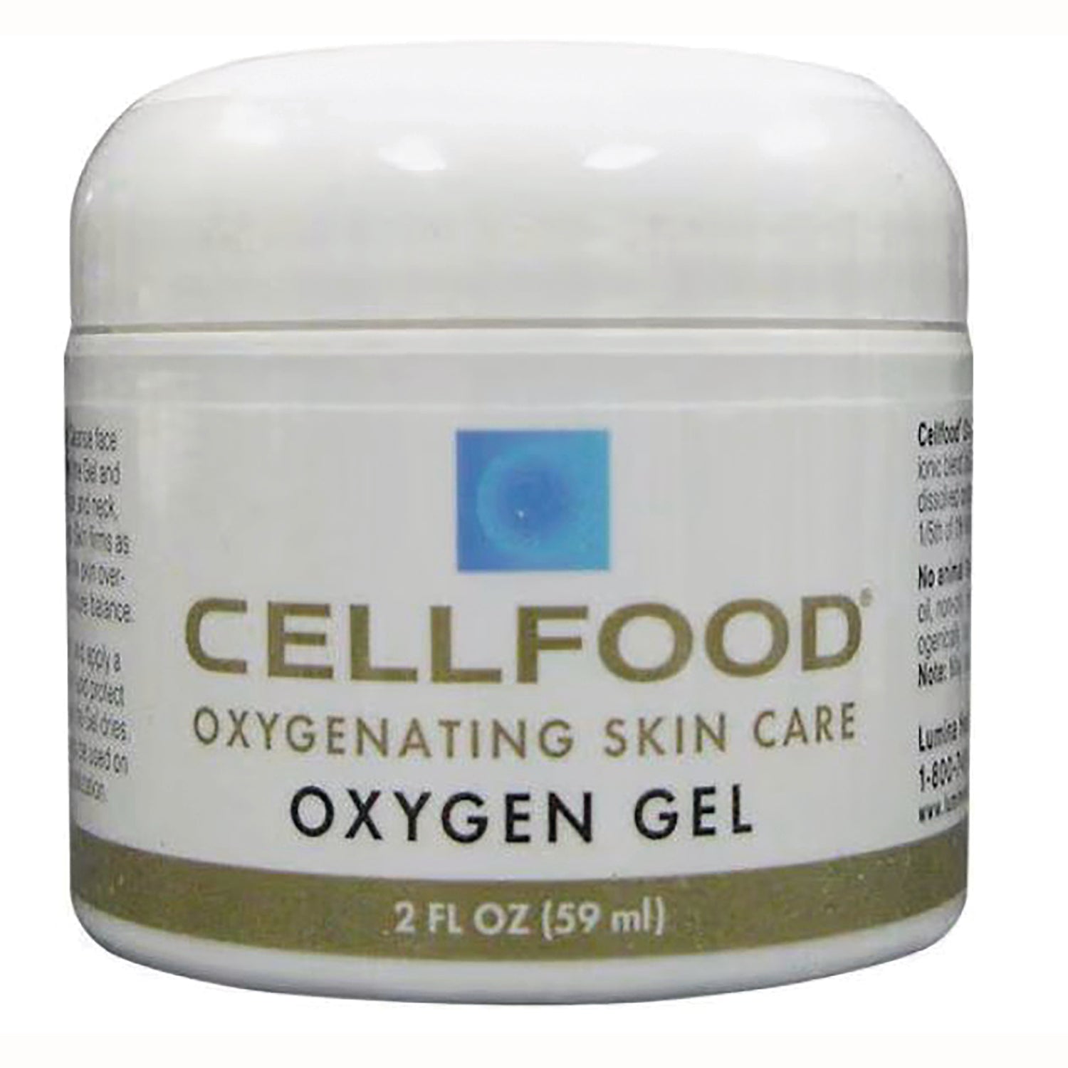 LMH002 | Cellfood Oxygen Gel 2 fl oz white jar front label