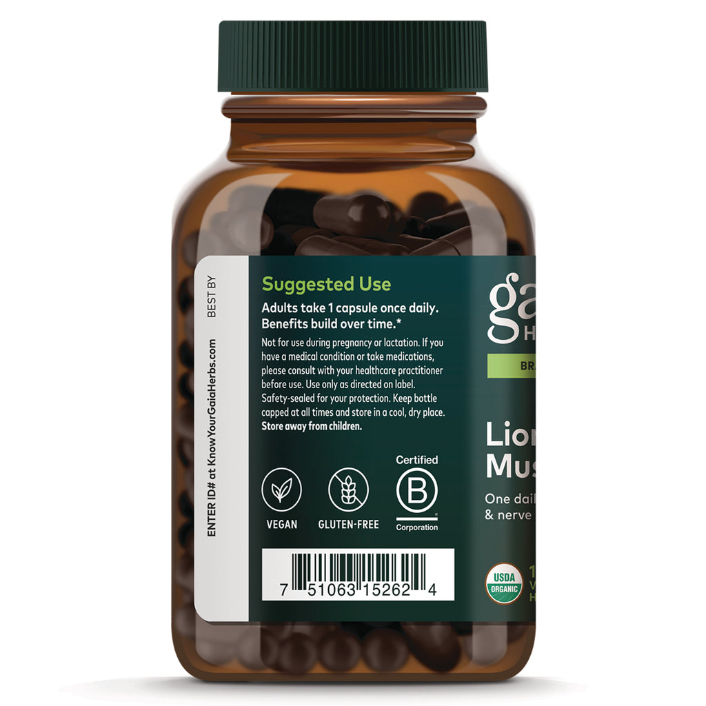 GH170 | back label of amber supplement bottle showing suggested use text, vegan and gluten-free icons, and barcode - Thumbnail
