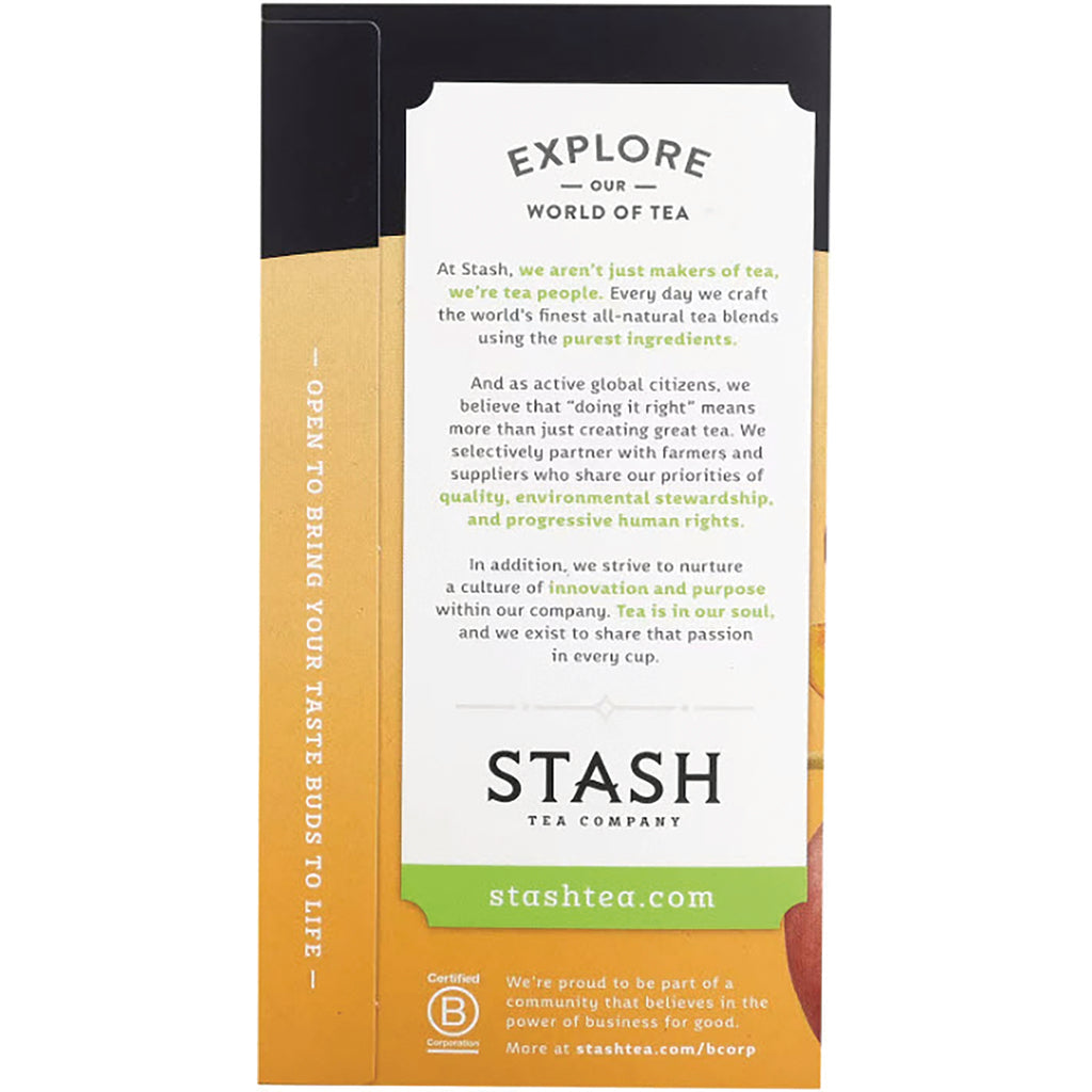 STH008 | Back of Stash Tea box with Explore Our World of Tea message and stashtea.com - Thumbnail