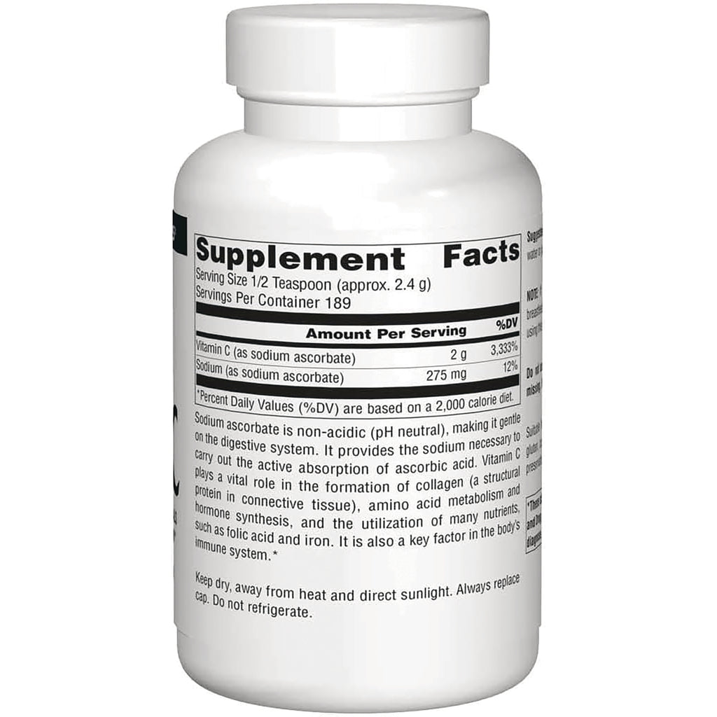SN670 | Supplement Facts panel on bottle back with serving size 1/2 teaspoon (approx. 2.4 g) - Thumbnail