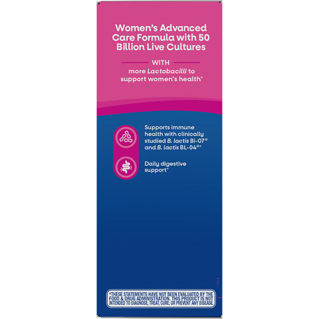 NW881 | Product infographic for women's probiotic stating 50 billion live cultures, 7 probiotic strains and NATURESWAY.COM - Thumbnail