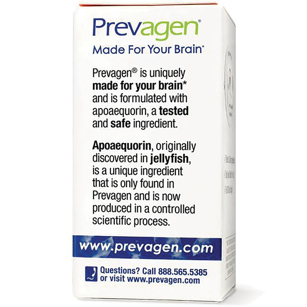 QB010 | Back of Prevagen box showing product description about apoaequorin and website www.prevagen.com - Thumbnail