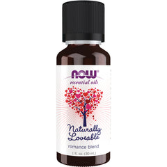 NWF1230 | NOW essential oils Naturally Loveable romance blend 1 fl oz amber bottle front label